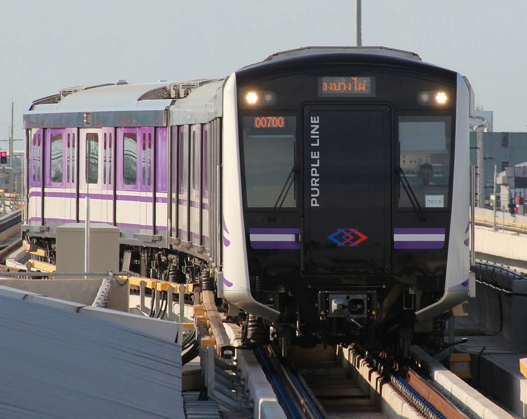曼谷地铁紫线，乘客量增加，或因新站点启用